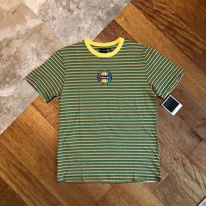 Polaroid Embroidered Striped Logo Shirt